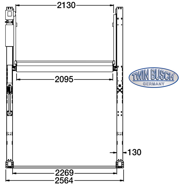 TW227P-230-G: Pont 2 kolom Parking 2,7 T - electromagnétique - GREY-Line – Bild 11