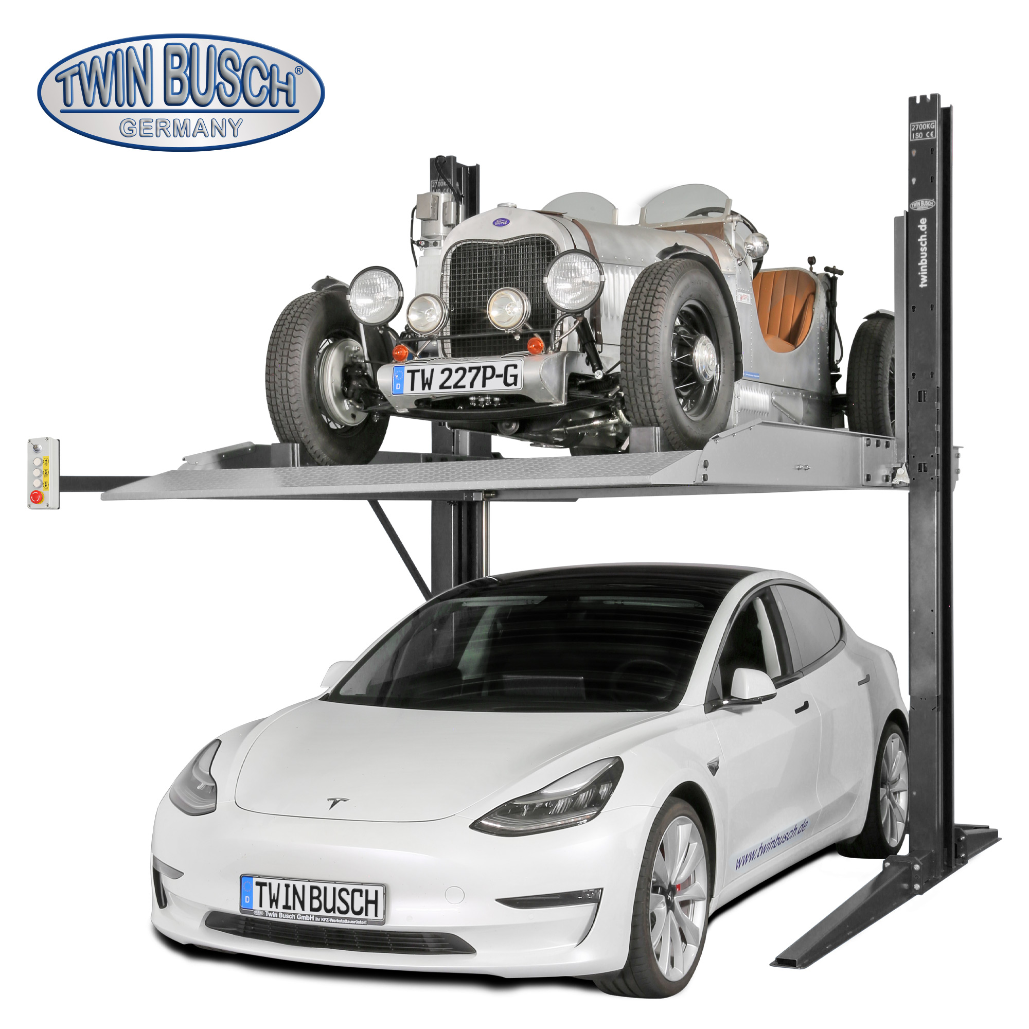 TW227P-230-G: Pont 2 kolom Parking 2,7 T - electromagnétique - GREY-Line – Bild 9