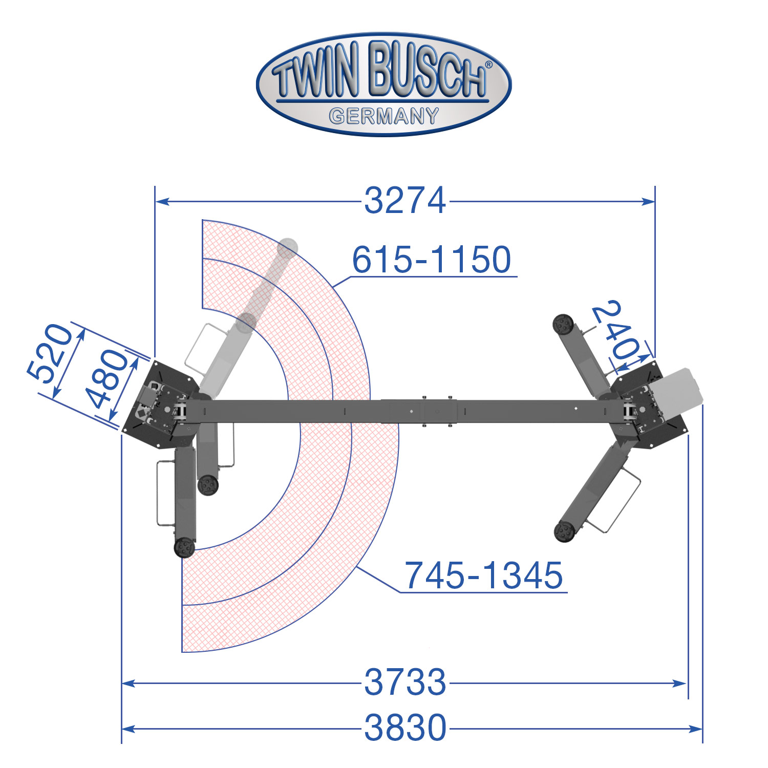 TW242CEB4.3-400-G: 2-koloms hefbrug - zonder bodemplaat - Comfort-Line - Grey-Line – Bild 12