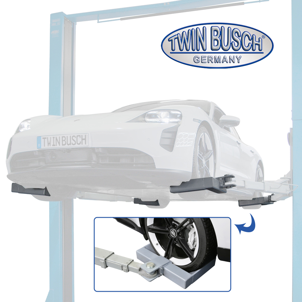 TW260RAD: Set van 4 hefklauwen voor 2-koloms hefbruggen van 5T / 6T