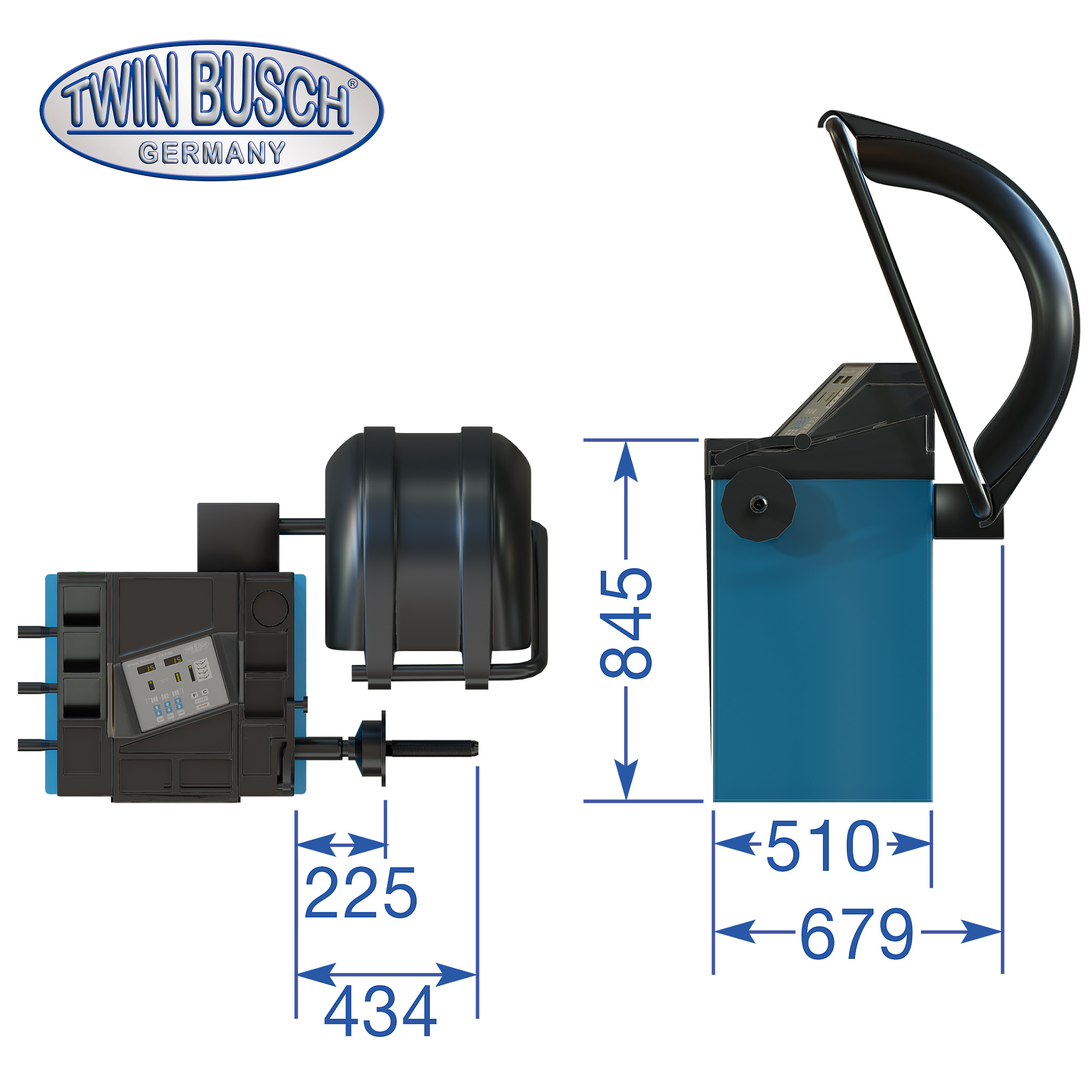 Wielbalanceermachine Twin Busch TWF-150 – semi-automatisch – VL & lichte bedrijfswagens - Afbeelding 8
