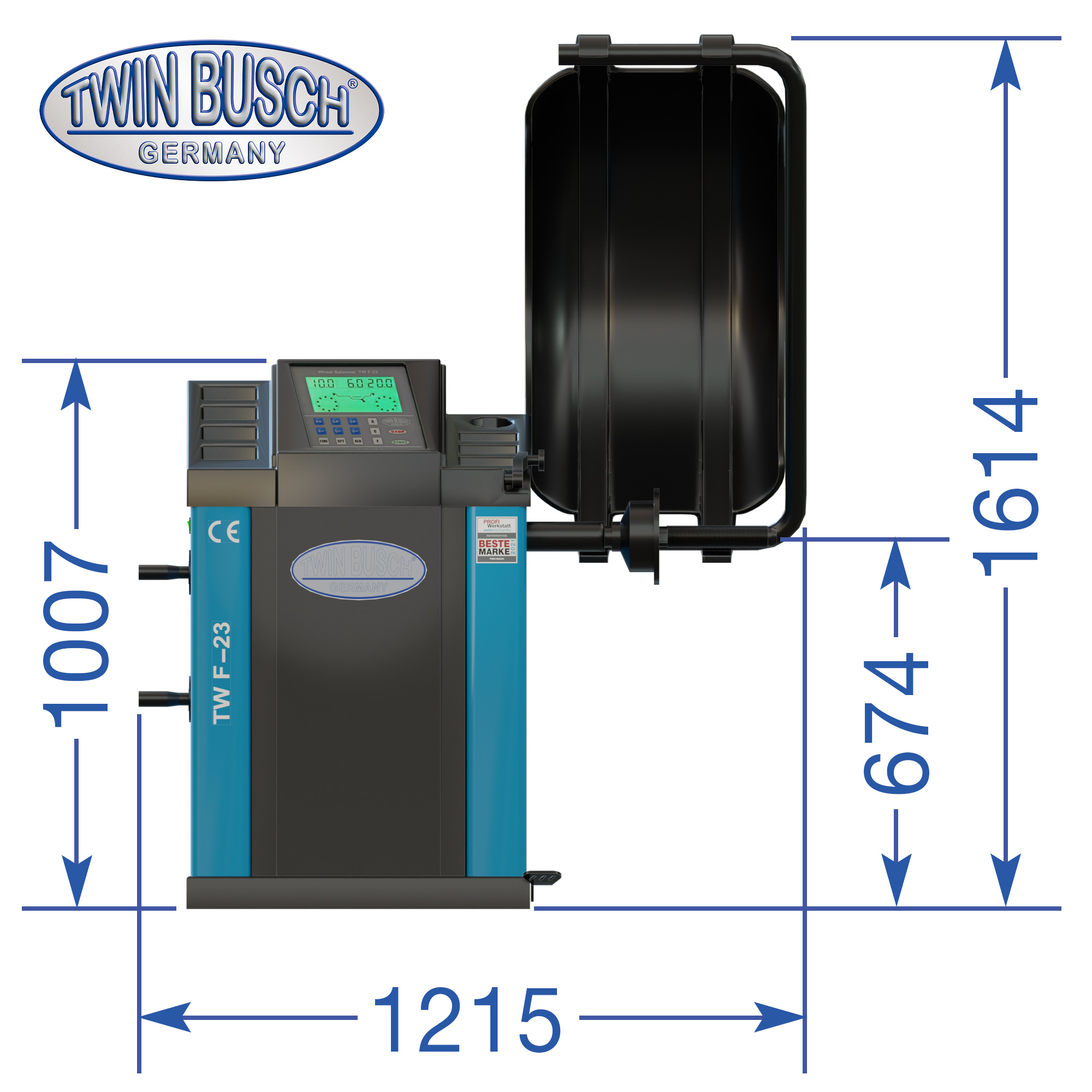 Wielbalanceermachine Twin Busch TWF-23 – Automatisch – VL & lichte bedrijfswagens – Bild 9