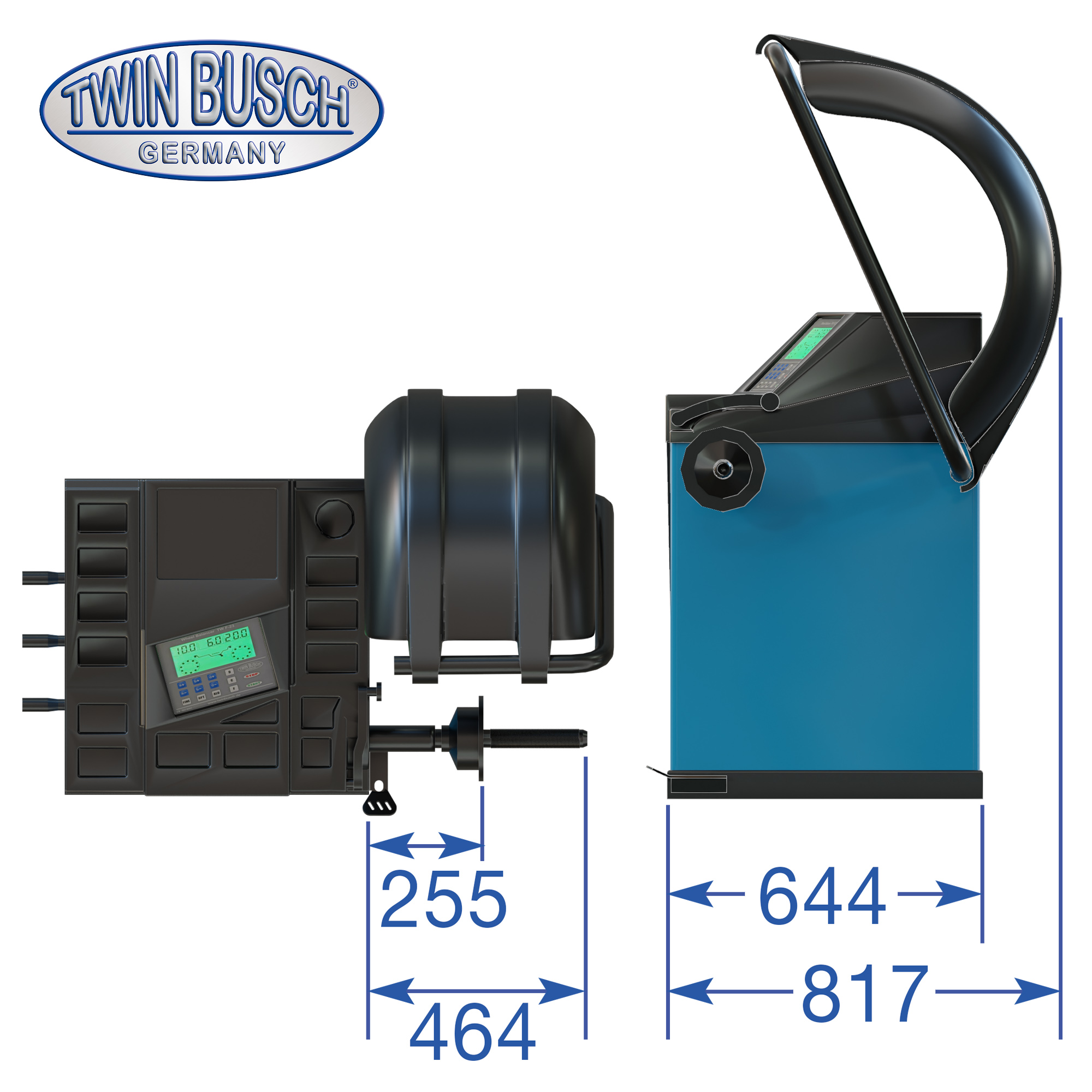 Wielbalanceermachine Twin Busch TWF-23 – Automatisch – VL & lichte bedrijfswagens – Bild 10