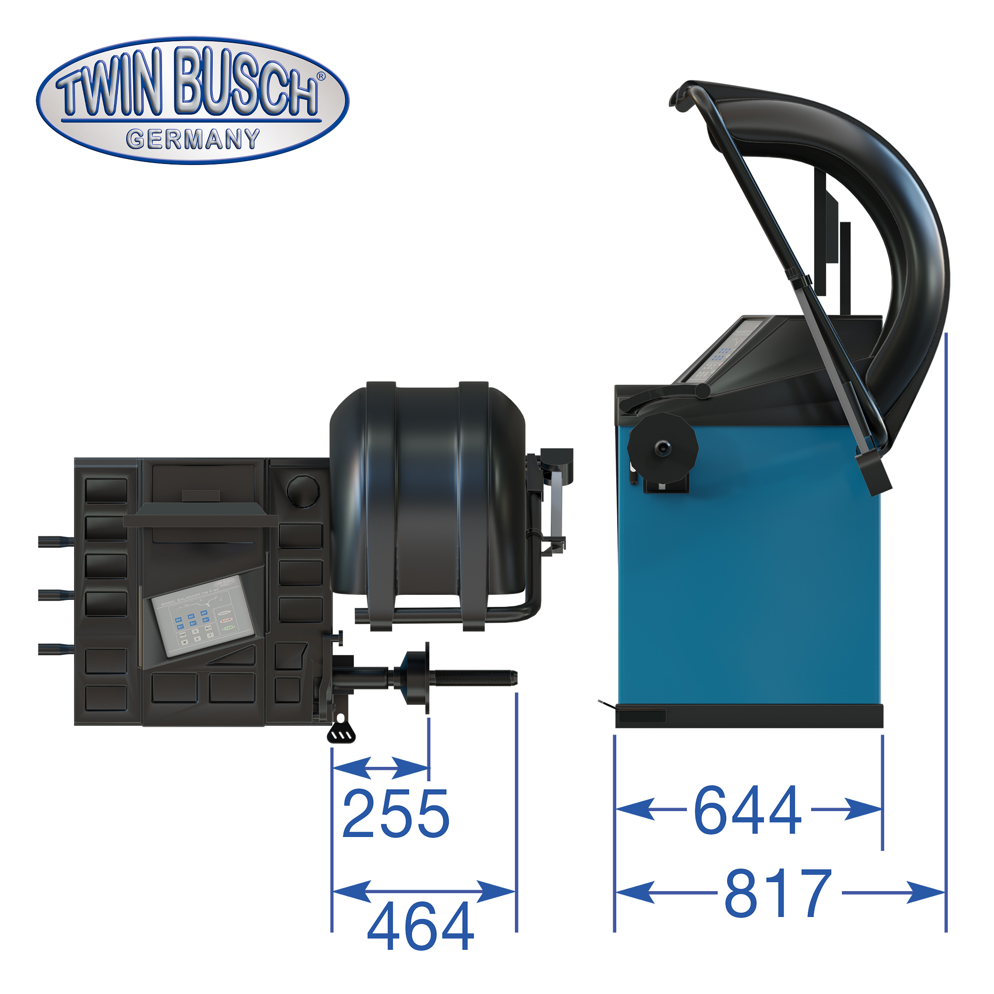 Wielbalanceermachine Twin Busch TWF-95 – professioneel automatisch – LCD-scherm - Afbeelding 11