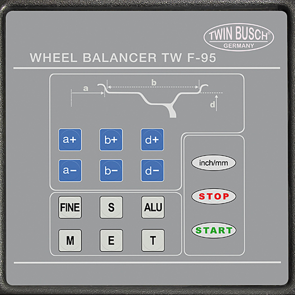 Wielbalanceermachine Twin Busch TWF-95 – professioneel automatisch – LCD-scherm - Afbeelding 3