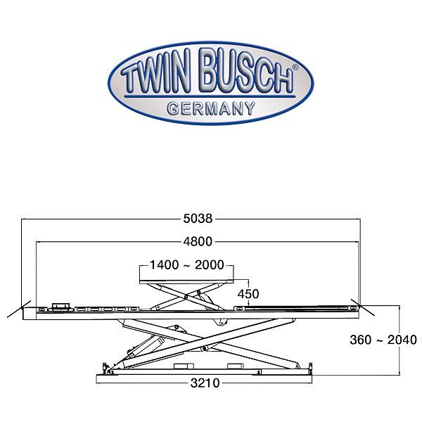 TWSA-42U-400-G: schaarhefbrug met geïntegreerde hulpheffer 4,2 T - GREY-Line – Bild 11
