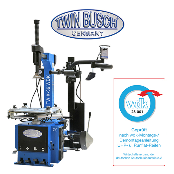 Bandenwisselaar Twin Busch TWX-36WDK – WDK-gecertificeerd – Runflat- & UHP-banden